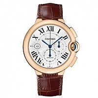 [스페셜오더]Cartier-까르띠에 발롱 블루 드 스틸 핑크다이얼 가죽스트랩 레이디스 워치33mm