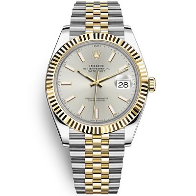 [스페셜오더]ROLEX-롤렉스 데이트저스트 데이트 옐로우 골드 스틸 실버다이얼 콤비시계41mm