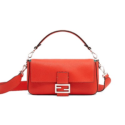 [스페셜오더]FENDI-8BR600 펜디 브라운 패브릭 미디엄 바게트 백