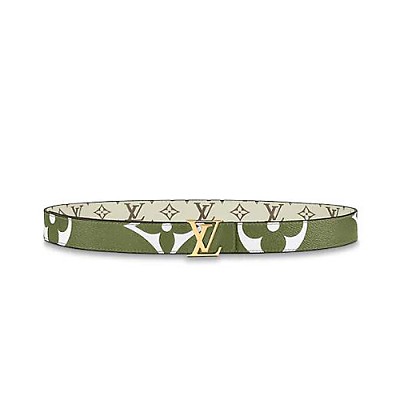 LOUIS VUITTON-M0151V 루이비통 카키 그린 자이언트 모노그램 LV 아이코닉 리버서블 여성용 벨트 30MM