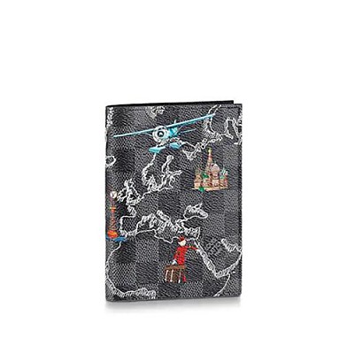 LOUIS VUITTON-N00168 루이비통 블루/그린 다미에 헤리티지 패스포트 커버