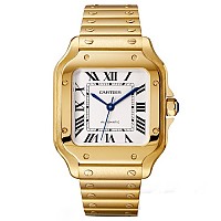 [스페셜오더]Cartier-W20073X8 까르띠에 산토스100 스틸 라지모델 가죽스트랩 워치