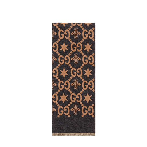 GUCCI-548751 1165 구찌 그레이/브라운 벌 별 모양 GG 자카드 스카프