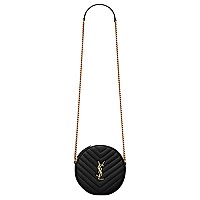 [스페셜오더]SAINT LAURENT-610436 생 로랑 블루 쉐브론 퀼팅 데님 VINYLE 라운드 백