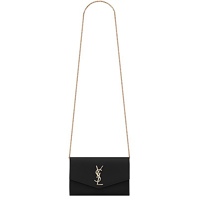[스페셜오더]SAINT LAURENT-607788 생 로랑 블랙 캐비어 업타운 체인 월릿