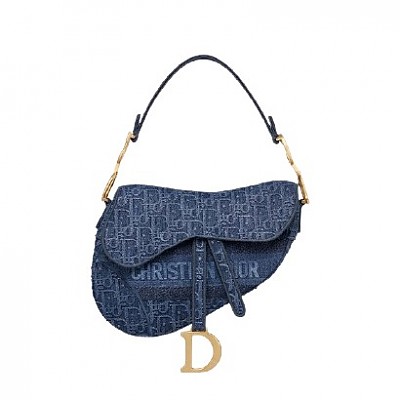 [스페셜오더]CHRISTIAN DIOR-1ADPO093 디올 블루 Dior Oblique 카스리 자카드 SADDLE 백