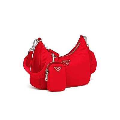 [스페셜오더]PRADA-1BH204 프라다 레몬 옐로우 나일론 리에디션 멀티 호보백