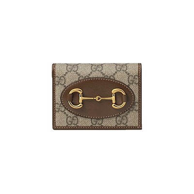 GUCCI-621887 9756 구찌 베이지/레드 구찌 홀스빗 1955 카드 케이스 지갑