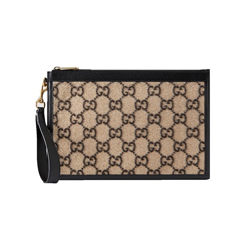 [스페셜오더]GUCCI-597627 9769 구찌 베이지/블랙 GG 울 파우치