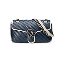 [스페셜오더]GUCCI-443497 1000 구찌 블랙 GG 마몽 스몰 마틀라세 숄더백