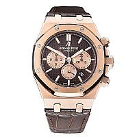 [AP전문OM팩토리][스페셜오더]Audemars Piguet-오데마 피게 로얄 오크 셀프와인딩 크로노그래프 핑크골드 블랙 다이얼 시계41mm