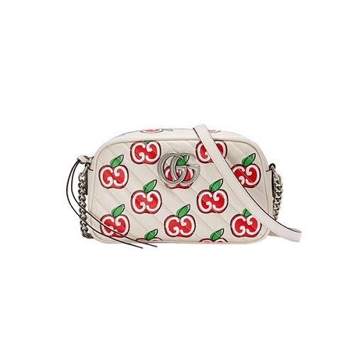 [스페셜오더]GUCCI-447632 9086 홍콩구찌명품 차이니스 발렌타이 데이 GG 마몽 GG 애플 프린트 스몰 숄더백