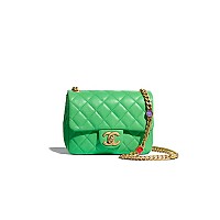 [스페셜오더]CHANEL-AS2379 샤넬 핑크 램스킨 골드 메탈 레진 미니 플랩 백