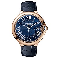 [스페셜오더]Cartier-까르띠에 발롱 블루 드 스틸 핑크다이얼 가죽스트랩 레이디스 워치33mm