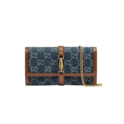 [스페셜오더]GUCCI-‎652681 8375 구찌 블루 데님 재키 1961 체인 월릿