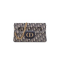 [스페셜오더]DIOR-M8641 디올 블랙 DIOR DOUBLE 미디엄 체인 숄더백