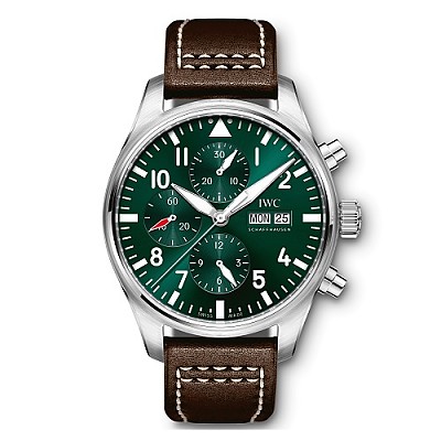[스페셜오더]IWC-IW377726 아이더블유씨 파일럿 워치 크로노그래프 레이싱 그린 시계 43mm