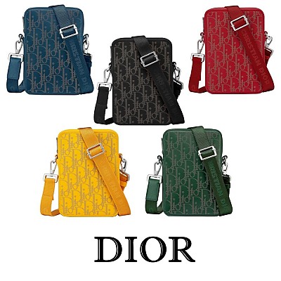[스페셜오더]DIOR-2ESBC 디올 베이지&블랙 오블리크 메신저 파우치 숄더백