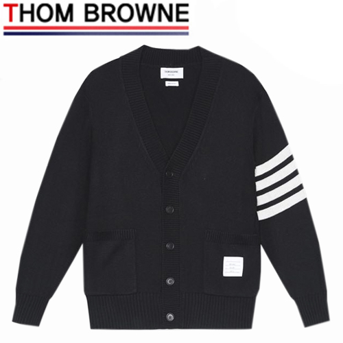 THOM BROWNE-08251 톰 브라운 블랙 스트라이프 장식 가디건 남여공용