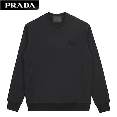 PRADA-10316 프라다 아이보리 트라이앵글 아플리케 디테일 스웨트셔츠 남성용