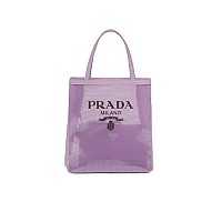 [스페셜오더]PRADA-1BG417 프라다 블랙 폴카 도트 메쉬 스몰 토트 백