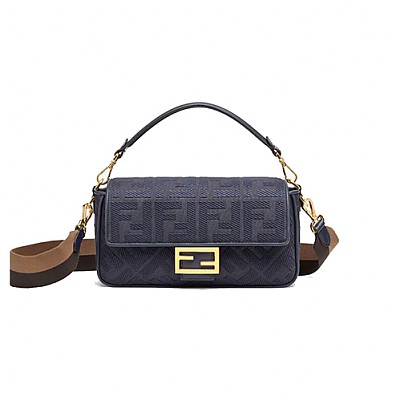 [스페셜오더]FENDI-8BR600 펜디 브라운 패브릭 미디엄 바게트 백