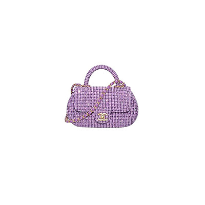 [스페셜오더]CHANEL-AS4573 샤넬 퍼플 트위드 스몰 탑 핸들 백