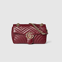 [스페셜오더]GUCCI-443497 1000 구찌 블랙 GG 마몽 스몰 마틀라세 숄더백