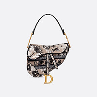 [스페셜오더]DIOR-디올 블루 Oblique 자수 Saddle 백 25cm