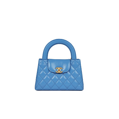 CHANEL-AS4416 샤넬 핑크/에크루 코튼 트위드 Kelly/켈리 미니 쇼핑백 19cm