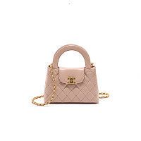 CHANEL-AS4416 샤넬 코랄 핑크 Kelly/켈리 미니 쇼핑백 19cm
