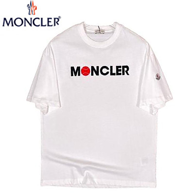 MONCLER-06088 몽클레어 화이트 프린트 장식 티셔츠 남여공용