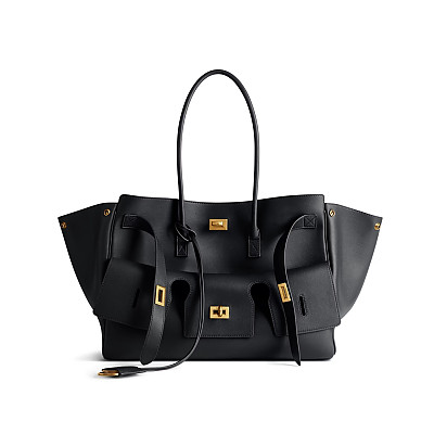 BALENCIAGA-발렌시아가 소야 실버 벨 에어 미디엄 캐리 올 백 37cm - 8054812ABAW9723