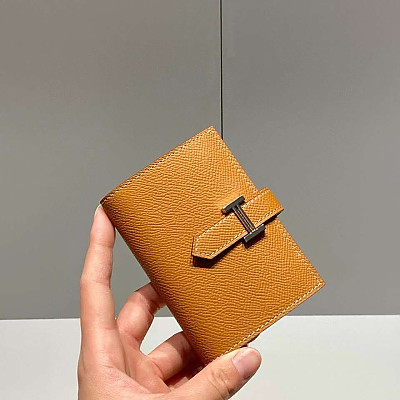 HERMES-에르메스 골드/실버 앱송 베안 미니 카드 홀더 10.5cm