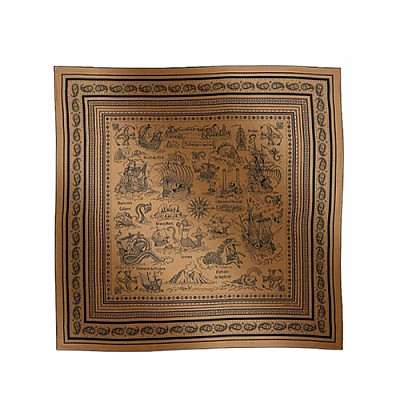 HERMES-H243374S 에르메스 카멜 Tatouages Marins Bandana 숄