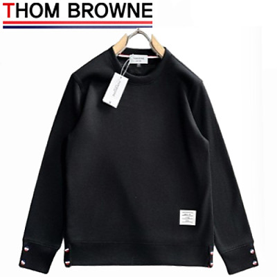 THOM BROWNE-11165 톰 브라운 다크 그레이 스트라이프 장식 스웨트셔츠 남성용