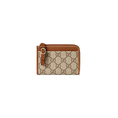 GUCCI-821804 4243 구찌 블루 데님 GG 엠블럼 지퍼 카드 케이스