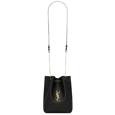 SAINT LAURENT-801070 생 로랑 블랙 램스킨 pochon 파우치