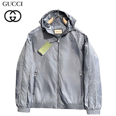 GUCCI-02193 구찌 그레이 GG 나일론 바람막이 후드 재킷 남여공용