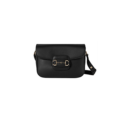 GUCCI-815178 1000 구찌 블랙 가죽 구찌 홀스빗 1955 스몰 숄더백