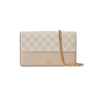 GUCCI-497985 9543 구찌 오트밀 GG 마몽 바이컬러 미니 체인백