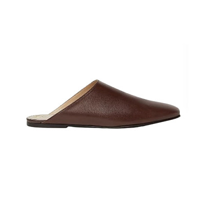 Loro Piana-FAP8417 로로피아나 브라운 알바 플랫 뮬 여성용
