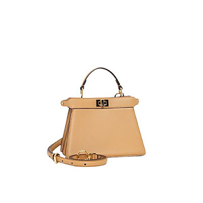 FENDI-8BN335 펜디 브라운 패딩 I See U 쁘띠 피카부 백 20CM