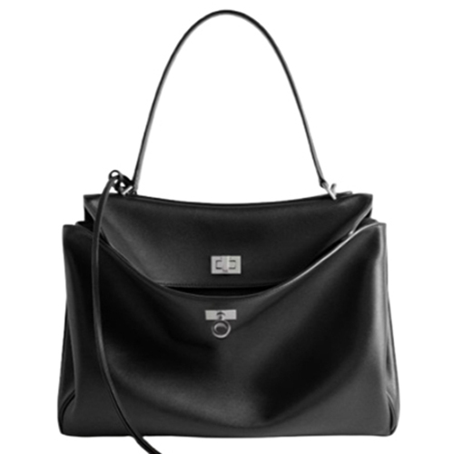 [스페셜오더]BALENCIAGA-789744 발렌시아가 블랙 은장 로데오 라지 핸드백