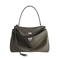 BALENCIAGA-789772 발렌시아가 브라운 금장 로데오 미디엄 핸드백