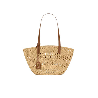 SAINT LAURENT-761461 생 로랑 내추럴 라피아 panier 스몰백