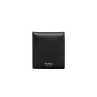 [스페셜오더]PRADA-2MO513 프라다 인타르시아 크로커다일가죽 장식 블랙 반지갑