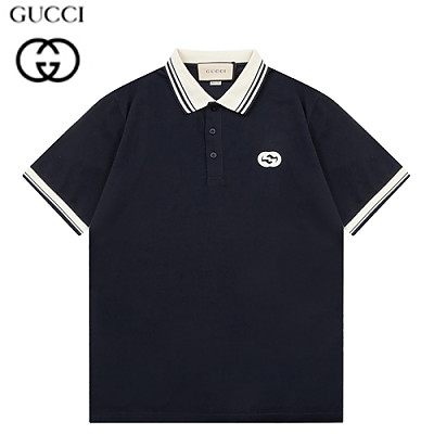 GUCCI-040111 구찌 네이비 GG 로고 폴로 티셔츠 남성용