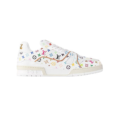 LOUIS VUITTON-1AHEKG 루이비통 화이트 모노그램 LV x TM LV 트레이너 스니커즈 남성용