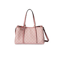 GUCCI-815214 9641 구찌 베이지/화이트 GG 엠블럼 스몰 토트백